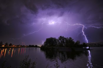 Lightning Hitting Land
