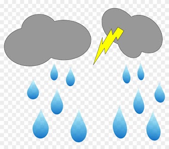 Lightning Rain Cloud Blog Clipart Clip - Rain Animation Clipart