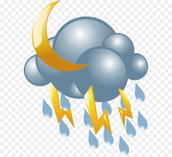Lightning Rain Cloud Icon - Lightning lightning Vector Icon 