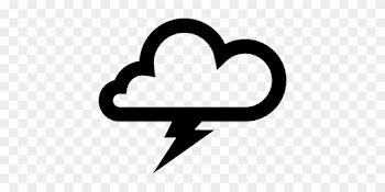 Lightning Thunder Cloudy Clouds Overcast O - Thunderstorm Icon Png