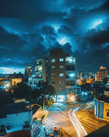 Lights in the sky, lights on the ground
