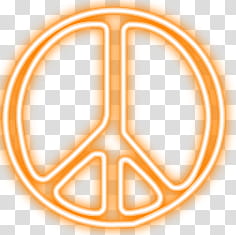 Lights, orange peace symbol transparent background PNG clipart