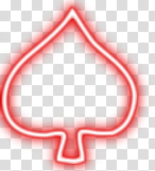 Lights, red neon spade illustration transparent background PNG clipart