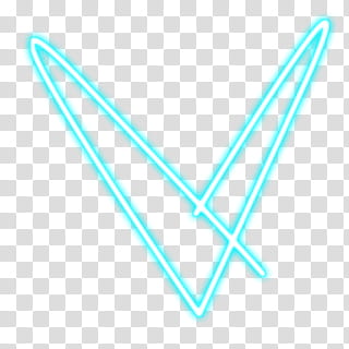 Lights, teal letter V neon art illustration transparent background PNG clipart