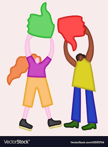 like and dislike two persons holding like and