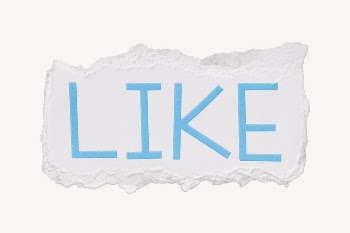 Like word sticker, ripped paper | Free PSD - rawpixel