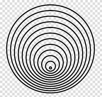 LIKES, round black layered lines transparent background PNG clipart