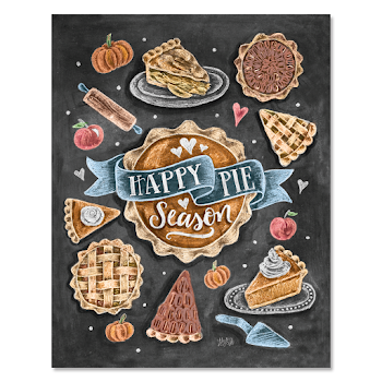 Lily & Val – Happy Pie Season - Pie Print - Fall Recipe Print ...