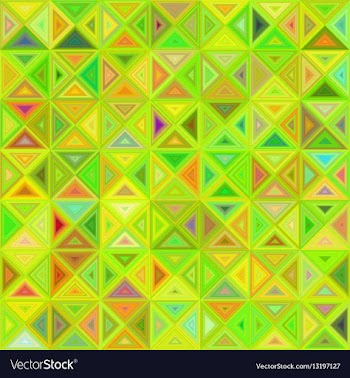 Lime color abstract triangle mosaic background vector image