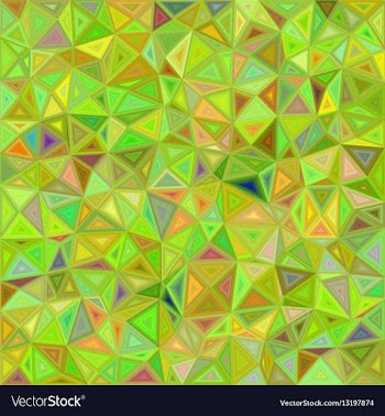 Lime color triangle mosaic background design vector image