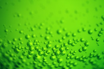 Lime green bubbles wallpaper.