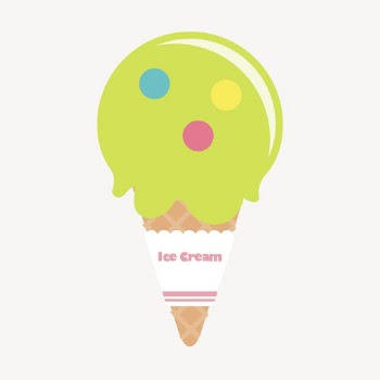 Lime ice-cream cone clipart, cute | Free Vector - rawpixel