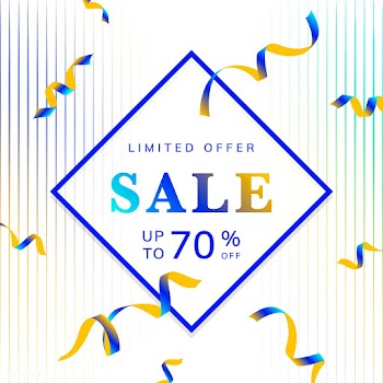 Limited offer 70% off sign vector | Free stock vector - 535134
