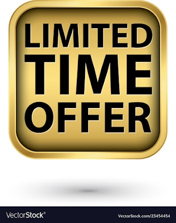  					Limited time offer golden label vector image														