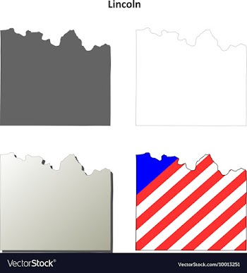 Lincoln Map Icon Set vector image