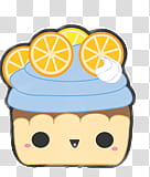 Lindos Cupcakes, orange fruits transparent background PNG clipart