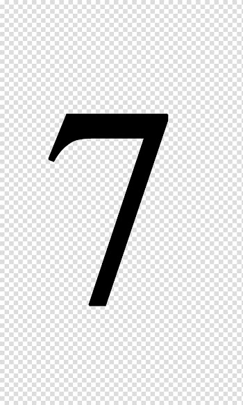 Line Angle Brand White, number 7 transparent background PNG clipart