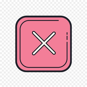 Line Angle Pink M Product design Symbol - close icon 