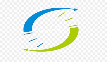 Line Angle Point Blue - Relatively green circle blue arrow 