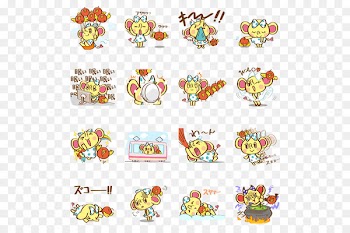LINE Apple Emoticon Orbis Text - attachment stamp 