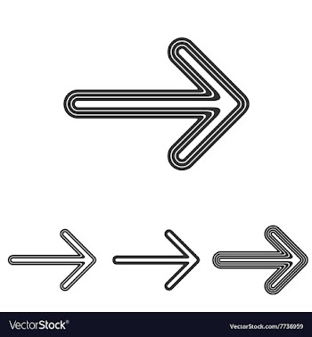 Line arrow logo design set vector image