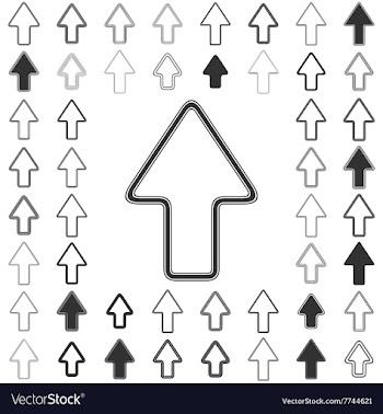 Line arrow logo design set vector image