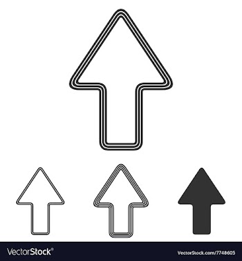 Line arrow logo design set vector image
