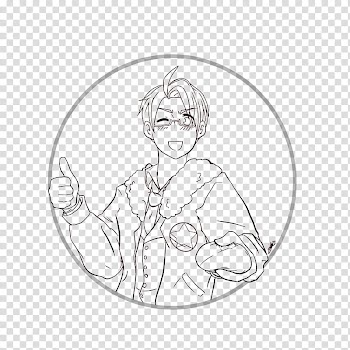 Line Art Alfred F Jones transparent background PNG clipart