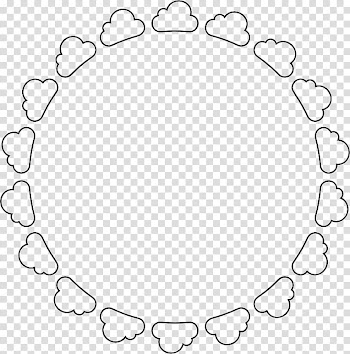 Line art Bing , Clouds border transparent background PNG clipart