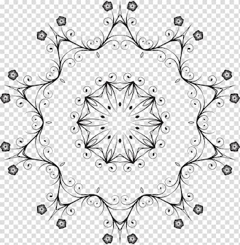 Line art Black and white , Wheel of Dharma transparent background PNG clipart