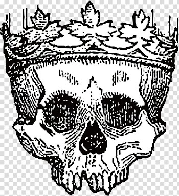 Line art , Black Skull transparent background PNG clipart