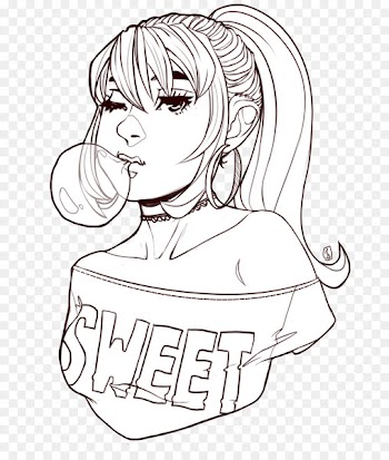 Line art Chewing gum Drawing Sketch Bubble gum - chewing gum 