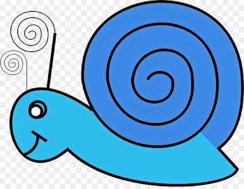 line art clip art blue snails and slugs line