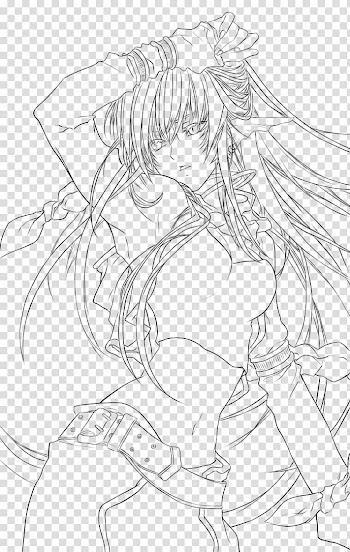 Line art Coloring book Drawing Elf, Anime Girl kissing transparent background PNG clipart