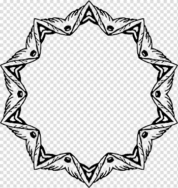 Line art , continental atmospheric circular border ornamentat transparent background PNG clipart