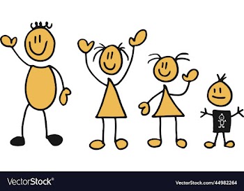 line art cute happy family white transparent