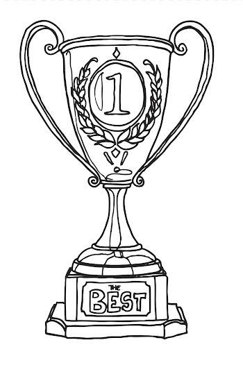 Line art Drawing Award Trophy, Trophy transparent background PNG clipart