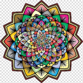 Line art Drawing , Mandala transparent background PNG clipart