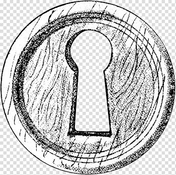 Line art Drawing Number Recreation, key hole transparent background PNG clipart