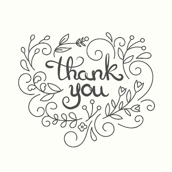 Line art Drawing - thank you 