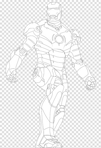Line art Figure drawing Sketch, Iron Man drawing transparent background PNG clipart