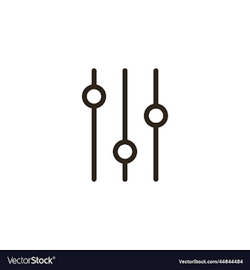 line art icon of vertical adjustment knobs