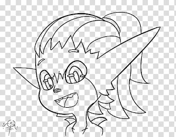 Line art Midna, black cartoon character illustration transparent background PNG clipart