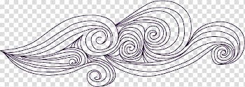 Line art Motif, Simple purple circle transparent background PNG clipart