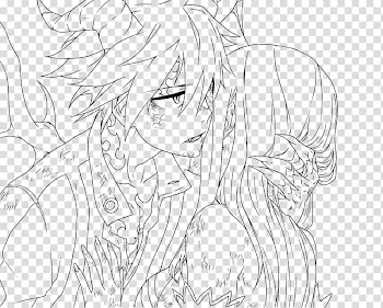 Line art Natsu Dragneel Mangaka Drawing Fairy Tail, line art transparent background PNG clipart