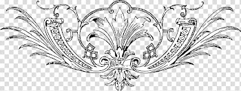 Line art Ornament Vintage clothing Rococo, design transparent background PNG clipart