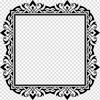 Line art , ornamental frame transparent background PNG clipart