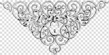 Line art , ornate transparent background PNG clipart