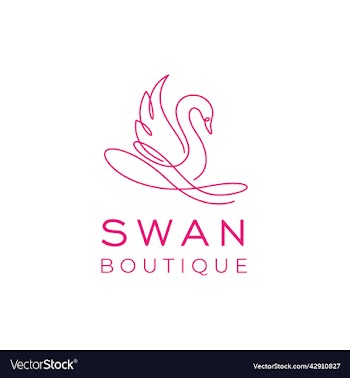 line art swan logo