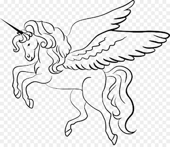 Line art Unicorn Drawing Black and white Clip art - the sleeping unicorn 